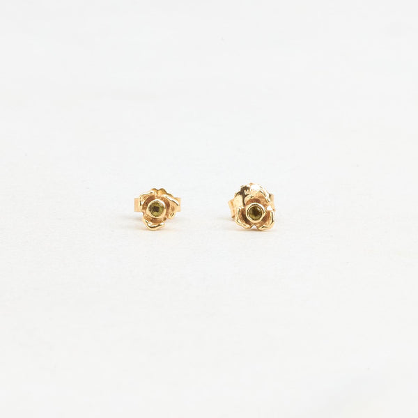 Örhängen med stift i 8K guld, 1.5 cm,