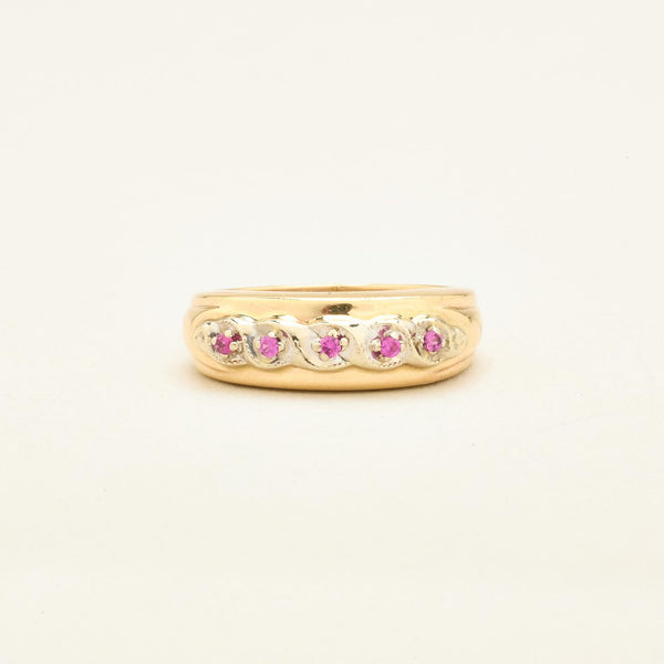 Gypsyring i 14K guld och vitt guld strl. 16.6 / strl. 52