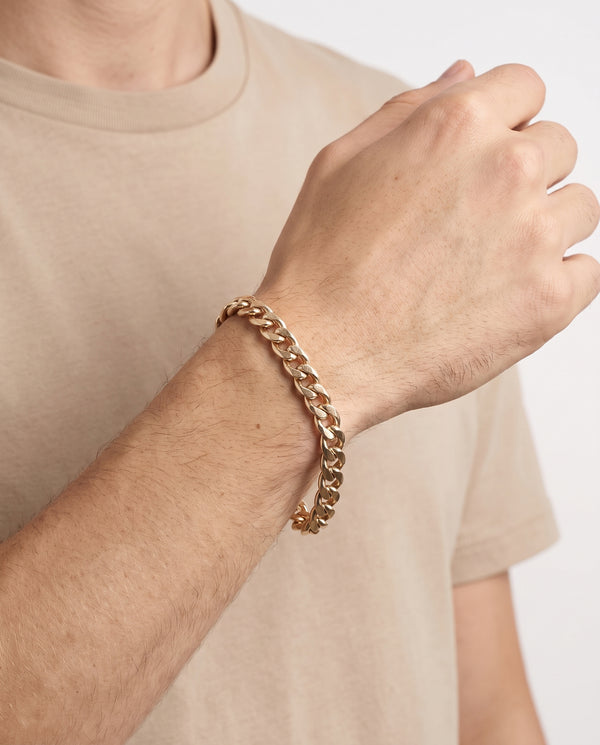 Pansar Armband i 14K guld, 18 cm, 17.1 g