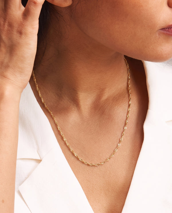 Singaporekedja Halsband i 14K guld, 51 cm, 7.23 g