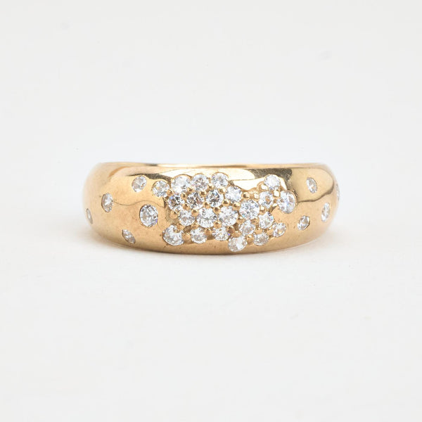 Gypsyring i 8K guld med en zirkonia strl. 18.8 / strl. 59