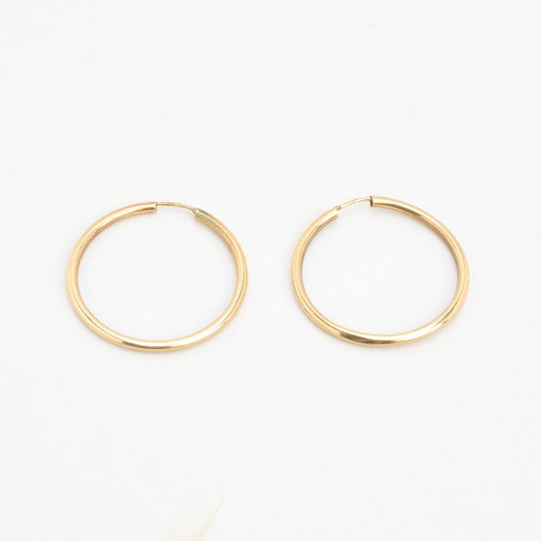 Creoler i 8K guld, 3 cm,