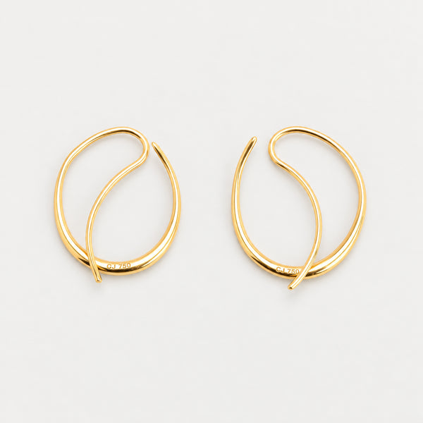 Georg Jensen Offspring creoler i 18K guld, 2.2 cm,