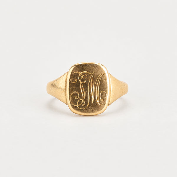 Monogram klackring i 14K guld strl. 17.8 / strl. 56