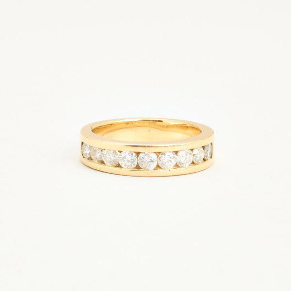 Alliansring med diamant (1.94 ct) i 14K guld strl. 19.7 / strl. 62