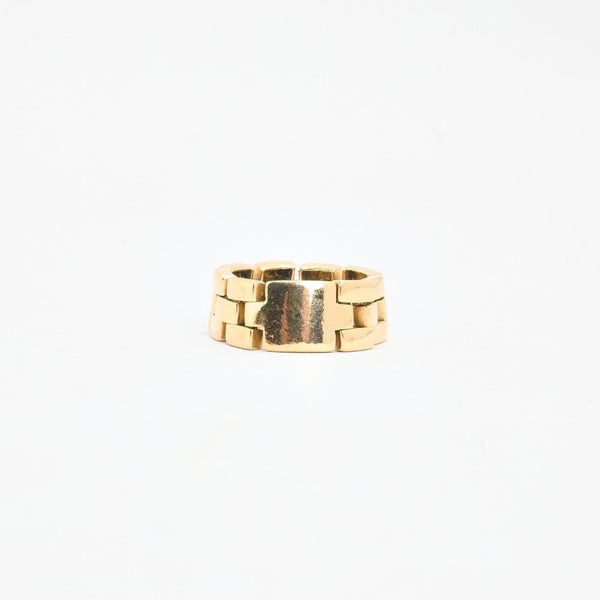 Kedjering med diamant (0.08 ct) i 14K guld strl. 16.6 / strl. 52